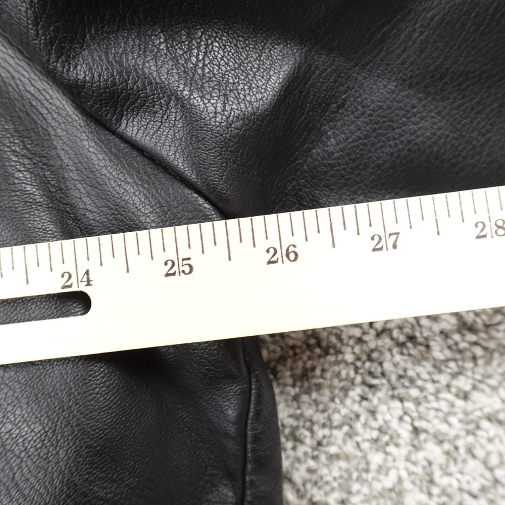 NEW Levis Jacket Mens XL Black Faux Leather Sherpa Lined Zip Trucker Bomber Coat - Picture 9 of 12